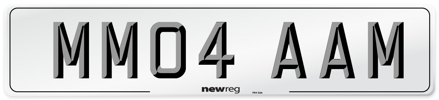 MM04 AAM Number Plate from New Reg